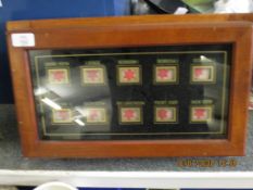 GOOD QUALITY 20TH CENTURY SERVANTS BELL INDICATOR BOX WITH TEN APERTURES