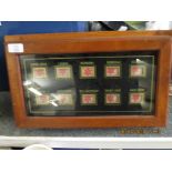 GOOD QUALITY 20TH CENTURY SERVANTS BELL INDICATOR BOX WITH TEN APERTURES