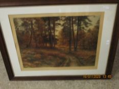 LARGE FRAMED PRINT BY JOSEPH FARQUHARSON