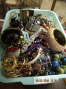 LARGE CRATE OF MIXED COSTUME JEWELLERY