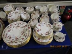 QUANTITY OF MINTONS ANCESTRAL DINNER WARES TO INCLUDE PLATES, CUPS, SAUCERS ETC