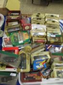 TWO TRAYS OF MIXED YESTERYEAR MODELS BOXED DIE-CAST TOY VEHICLES ETC