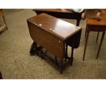 MID-20TH CENTURY OAK FRAMED DROP LEAF GATE LEG TABLE