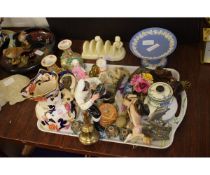 TRAY CONTAINING ROYAL DOULTON FIGURE “THE LOBSTER MAN” AND A FURTHER ROYAL DOULTON FIGURE OF