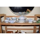 MINIATURE BLUE AND WHITE PRINTED DINNER SERVICE