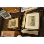 GROUP CONTAINING ASSORTED HOGARTH FRAMED PRINTS ETC