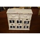 GOOD QUALITY BOXWOOD MADE TABLE TOP MULTI-DRAWER CABINET