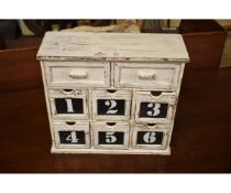 GOOD QUALITY BOXWOOD MADE TABLE TOP MULTI-DRAWER CABINET