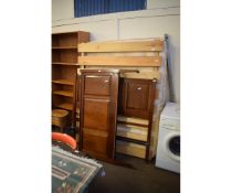 EDWARDIAN MAHOGANY PANELLED BED WITH TAPERING SQUARE LEGS TOGETHER WITH MATTRESS