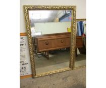 GILT FRAMED RECTANGULAR WALL MIRROR