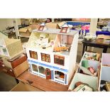 SYLVIA’S GOWN AND STYLES DOLL HOUSE WITH MIXED DOLL’S HOUSE EQUIPMENT ETC