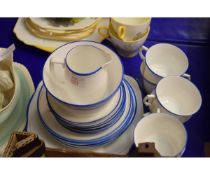 MELBA BLUE RIMMED PART TEA SET