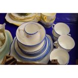 MELBA BLUE RIMMED PART TEA SET