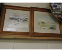 TWO PINE FRAMED HUGH BRANDON-COX PRINTS