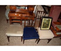 FOUR 19TH CENTURY MAHOGANY FRAMED DINING CHAIRS (4)
