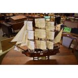 MODEL OF A SPANISH GALLEON WITH PRESENTATION PLAQUE