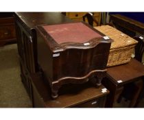 VICTORIAN SERPENTINE FRONTED LIFT UP TOP COMMODE STOOL