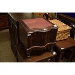 VICTORIAN SERPENTINE FRONTED LIFT UP TOP COMMODE STOOL