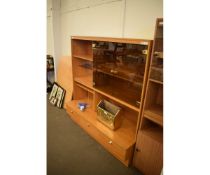 REPRODUCTION MAHOGANY TV CABINET WITH TWO CONCERTINA DOORS