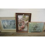 SIGNED RUSSEL FLINT PRINT, A FURTHER PRINT OF A STILL LIFE AND ONE OTHER (3)