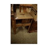 OAK FRAMED TAMBOUR FRONTED SIDE CABINET WITH SINGLE DRAWER
