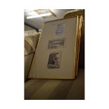 FOUR GILT FRAMED ETCHINGS