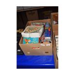 BOX CONTAINING MIXED CHILDREN’S GAMES TO INCLUDE MERIT JIGSAW PUZZLES ETC