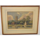 Percy J Youngs (ex 1947-1964), "Ranworth Broad, Norfolk", pen, ink and watercolour, signed and