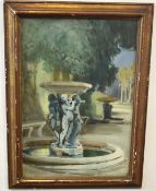 Geoffrey Birkbeck (1875-1954), "Versailles - the fountain", watercolour, signed lower right, 51 x