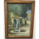 Geoffrey Birkbeck (1875-1954), "Versailles - the fountain", watercolour, signed lower right, 51 x