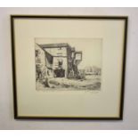 Henry James Starling, ARE (1895-1996), "Horstead Mill, Norfolk", black and white etching, signed