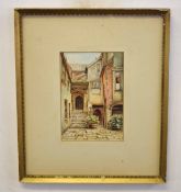 W R Weyer (19th/20th century), Strangers Hall and Bishops Bridge, pair of watercolours, both