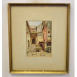 W R Weyer (19th/20th century), Strangers Hall and Bishops Bridge, pair of watercolours, both