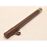 Vintage "Officer of the Watch" Enbeco 18x leather cased single draw telescope, 46cm long