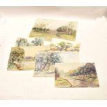 AR Jack Cox (1914-2007), Landscapes etc, packet of six watercolours, all signed, assorted sizes, all