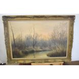 AR David F Dane (contemporary), Broadland landscape, oil on canvas, signed lower right, 60 x 90cm.