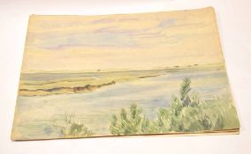 J P Brock (20th century), Norfolk landscapes, packet of seven watercolours, some signed, each approx