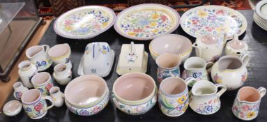 Quantity of Poole pottery table wares and hors d'oeuvres dishes, together with Poole pottery
