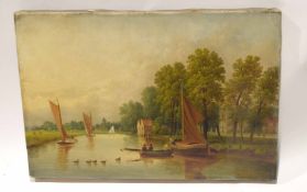 Edward Littlewood (19th/20th century), Norfolk landscapes, pair of oils on canvas, both signed, 21 x