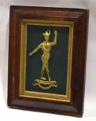 Gilded bronze or gilt metal silhouette picture depicting a figure inscribed "Tonkinson" in a