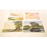 William Court (20th century), Norfolk scenes, two watercolours, both signed, together with three