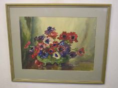 Helen Fletcher (20th century), Still Life studies, two watercolours, both signed, 30 x 42cm and 35 x