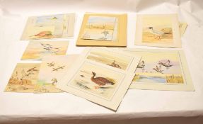 A Billis (20th century), Bird studies, packet of 21 watercolours, mostly signed, assorted sizes, all