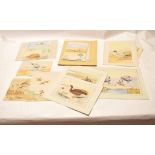 A Billis (20th century), Bird studies, packet of 21 watercolours, mostly signed, assorted sizes, all