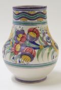 Poole Pottery vase (Carter Stabler Adams) circa 1930s, with a fuchsia type design, probably by Truda