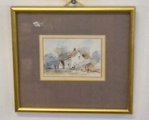 Arthur Edward Davies, RBA, RCA (1893-1988), Landscapes, two watercolours, both signed, 7 x 10cm