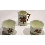 Group of three Royal Worcester pieces all decorated with fruit with green factory mark to base (3)