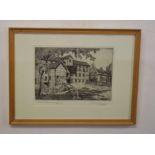 Henry James Starling, ARE (1895-1996), "Scole Mill, Norfolk", black and white etching, signed and