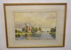 Twaits (20th century), "Hunset Mill, near Stalham", watercolour, signed lower right, 25 x 35cm