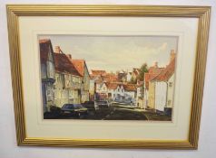 AR Richard M Bolton (born 1950), "Hedgerow", "Wells next the Sea", "Boats at Maldon" and "Lavenham",